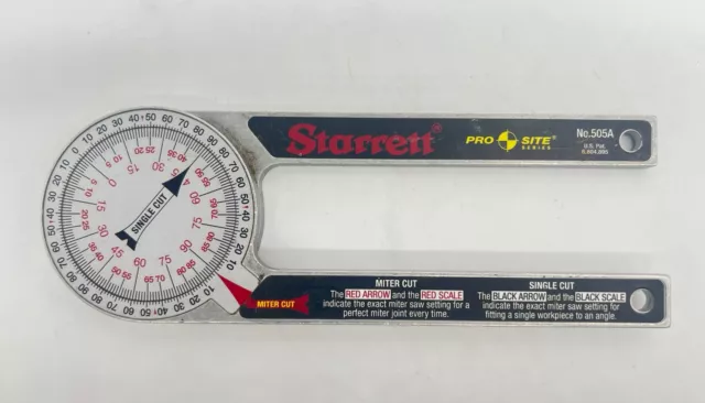 Starrett 7" ProSite Protractor - Durable Aluminum - Miter-Saw Gauge SC4