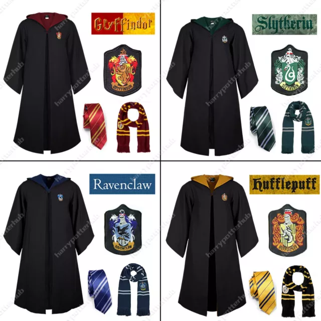 Harry Potter Children Adult Robe Cloak Gryffindor Slytherin Cosplay Costume US