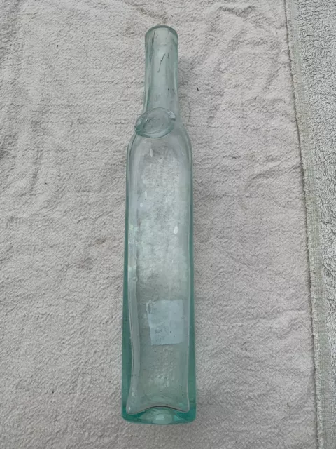Superb Victorian Zara Style Zonin Wines Seal Bottle  12" Tall Ice Blue Vineto