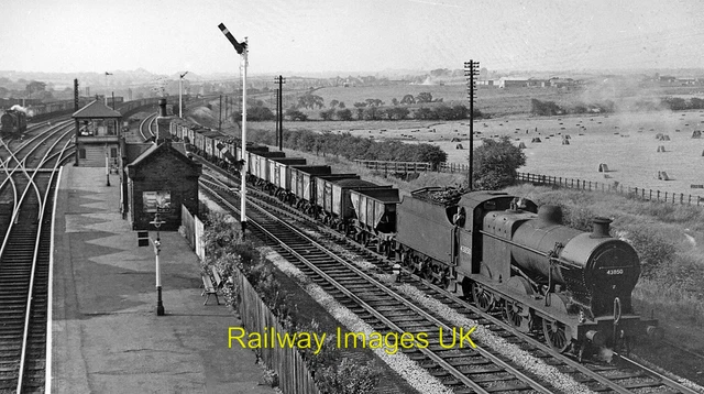 RAILWAY PHOTO Alfreton & South Normanton Station with Up empties