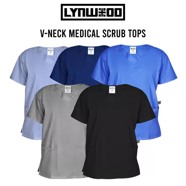 Scrub Medical Uniform V-Neck Top Women Men Tunic Nurse Hospital Work Wear Tops