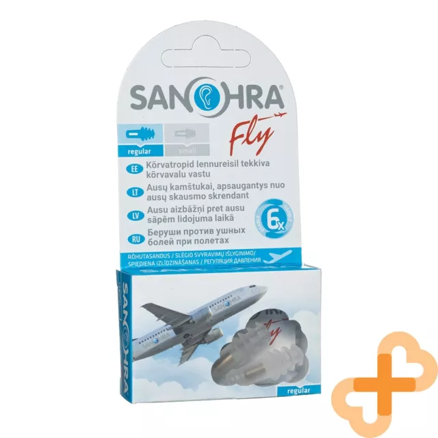 SANOHRA FLY Ear Plugs For Flying 2 Pcs. Adult Insulation Protects Ears Airplane