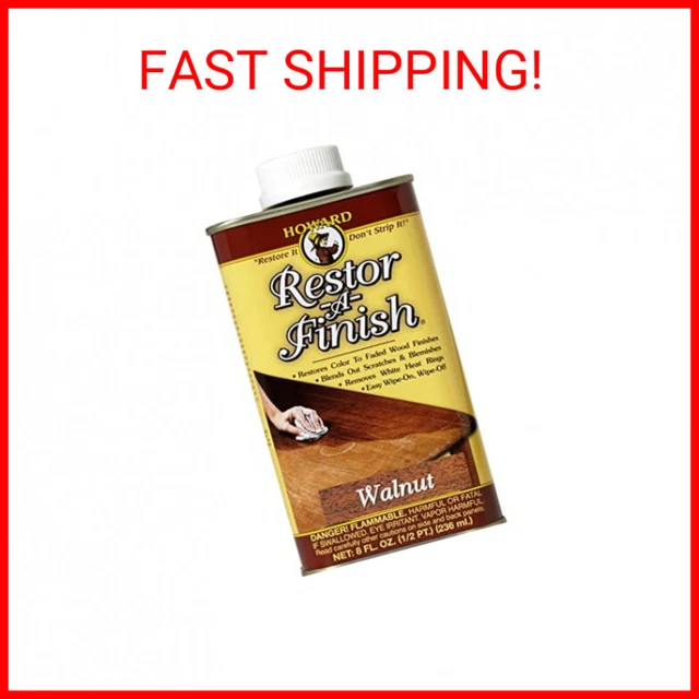 HOWARD RF8 Products Restor-A-Finish, 8 oz, Walnut, 8 Fluid Ounces