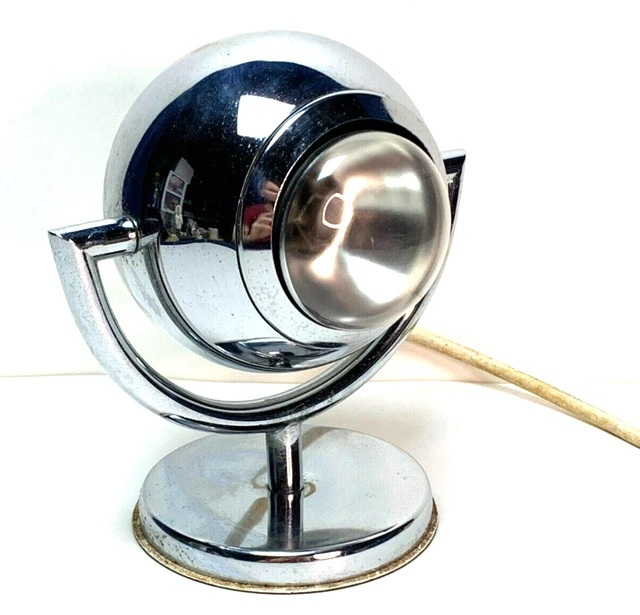 Vintage RAYMOND LOEWY Streamliner Spotlight ART DECO Industrial Chrome Light