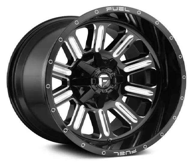 22X12 Fuel Hardline D620 Gloss Black Milled Wheel Rim 5X127 5X5 22