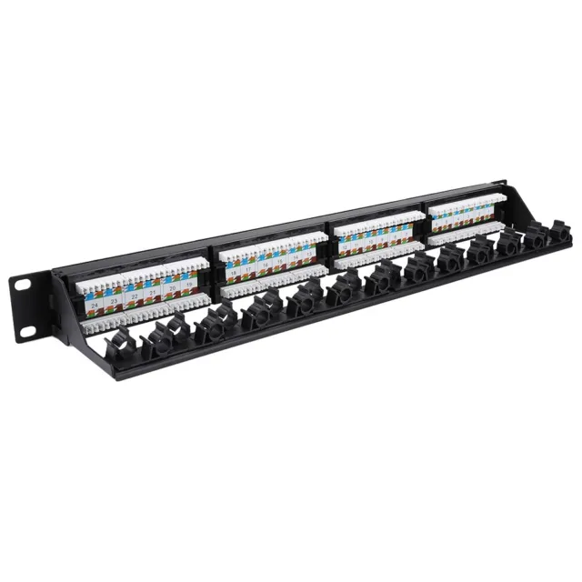 Gold Plated 24 Port Mountable Data Patch Panel High Speed CAT6 CAT-6 Network FBM