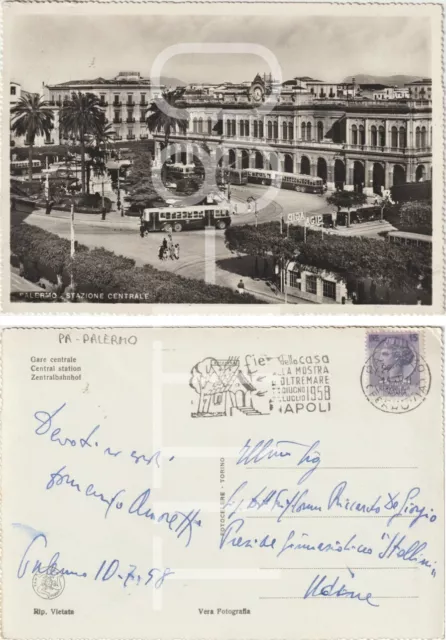 Palermo - Stazione Centrale - Distributore Agip 1958