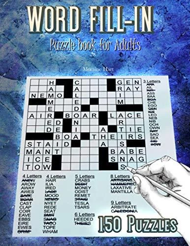 WORD FILL-IN: PUZZLE Book for Adults with 150 Puzzles,Moraine Ha £4.62