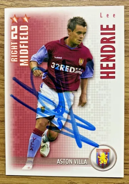 Signed Lee Hendrie - Shoot Out Card 2006/07 - Aston Villa