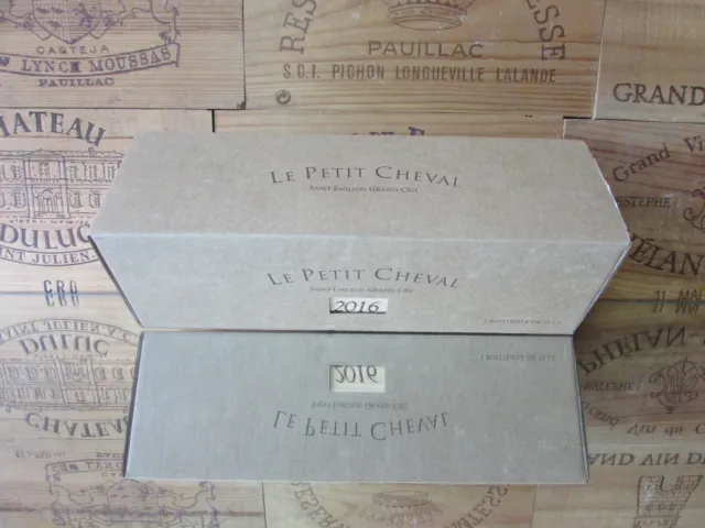 Château Petit cheval 2016 Caisse Bois Grand Cru Second Vin Château Cheval Blanc