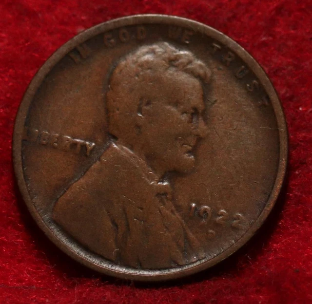 1922-D Denver Mint Copper Lincoln Wheat Cent