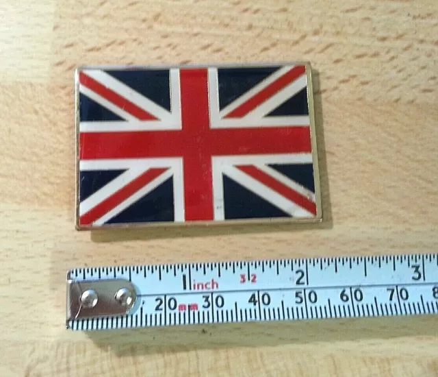 QUALITY 1980s ~ BRASS Union Jack ~ Fridge Magnet **  55 x 40mm .. !!