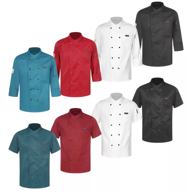 Adult Chef Coat Staff Chefs Jacket Catering Cooking Top Cooker Clothing Modern