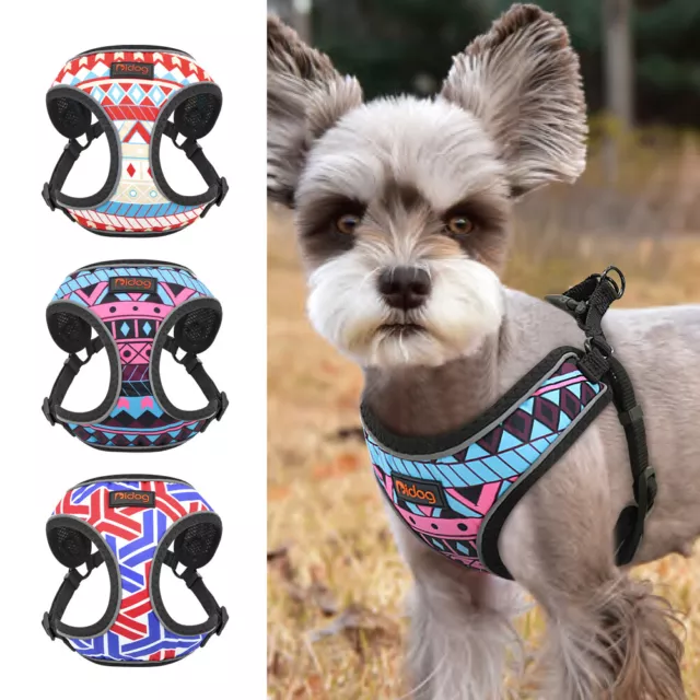 Reflective Dog Cat Harness Soft Mesh Step in Vest No Pull for Small Medium Dogs