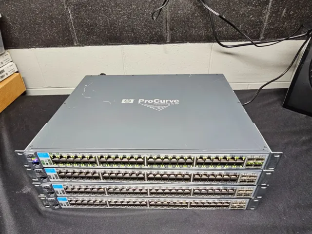 Lot of 4 HP 2910al-48G J9147A 48-Port Rackmount Gigabit Ethernet Switches