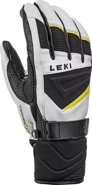 LEKI GRIFFIN S Handschuhe Weiß-Schwarz-Lime, Ski, Schi !