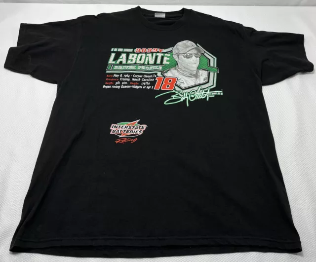 Vintage 2002 Bobby Labonte T Shirt Vtg NASCAR Double Sided Y2K Mens L/XL - Read