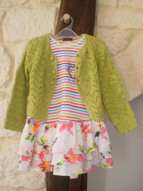 Superbe ensemble robe, gilet et culotte CATIMINI 2 ans en excellent état !!!