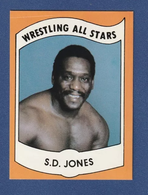 S.D. JONES 1982 PWE RC Wrestling All Stars Series B #8 Rookie Card Fair CREASED*