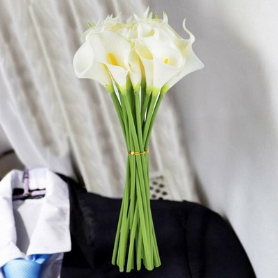 LYS Plastique Fleurs Artificielles Faux Plantes Herbe Jardin Lys Calla Jonquille 