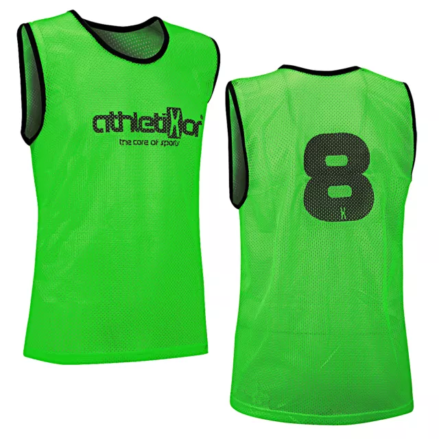 Chemise de Marqueur Camisole Maillot Corps D'Entraînement Néon Vert Numéro 12