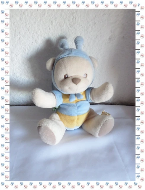 J - Doudou Peluche Ours en Abeille/Papillon Grelot Fisher Price Nature Bearries