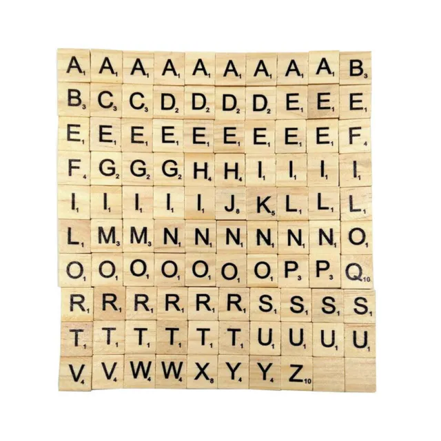 WOODEN SCRABBLE TILES Mixed Letters & Numbers - Crafting, Box Frames, Gifts  £5.99 - PicClick UK