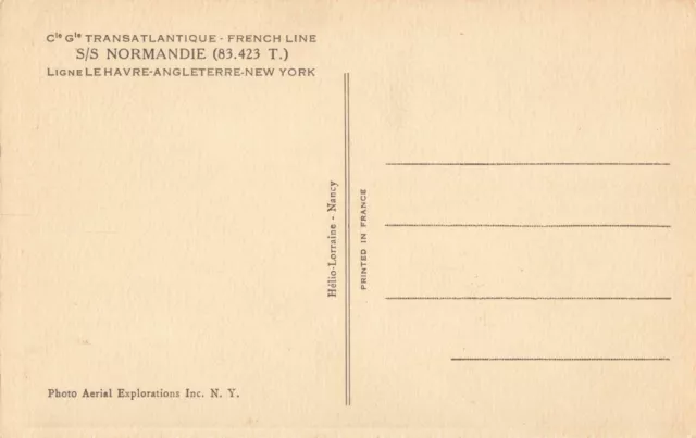 Cpa Theme Ship Ship Liner Transatlantic Company S/S Normandy 2