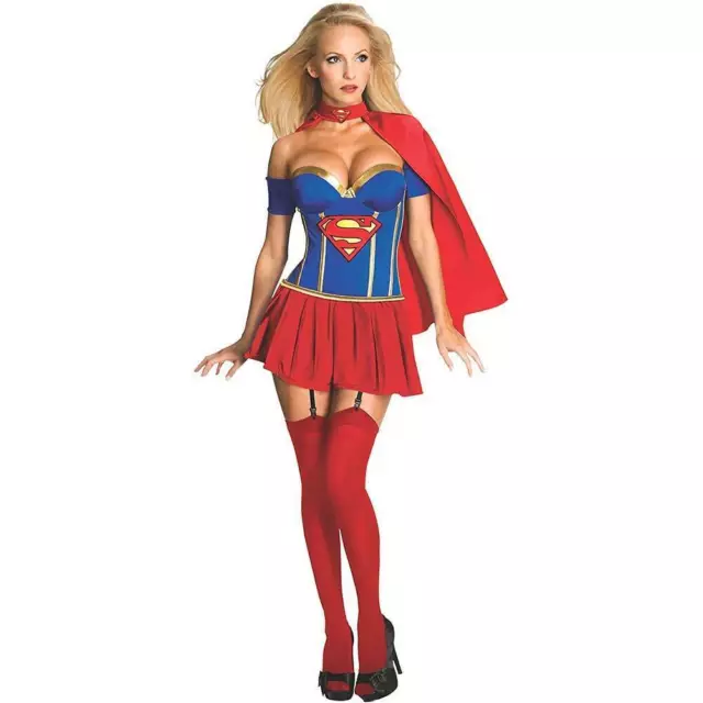 Costume Supergirl Per Donna Taglia M Vestito Per Ragazze Super Woman Carnevale