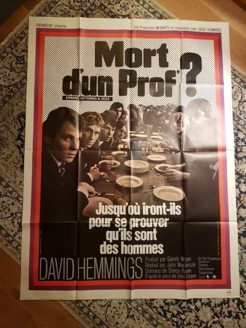 Affiche Cinéma 1971 MORT D'UN PROF ? 120x160 David HEMMINGS John MACKENZIE