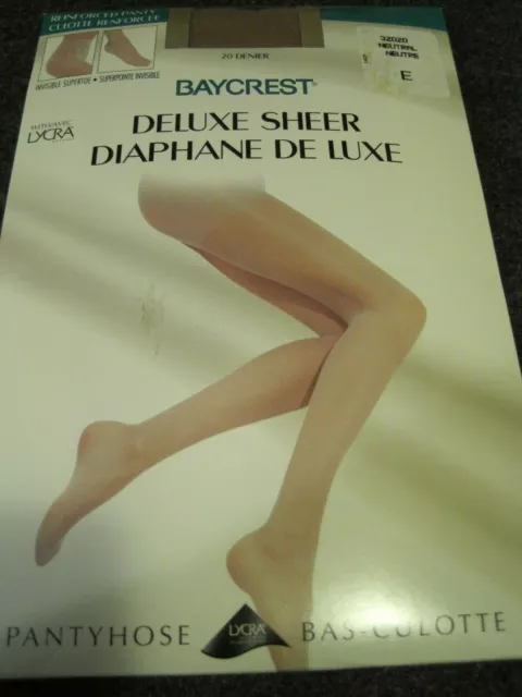 RARE Pantyhose BAYCREST Neutral Size E NIP