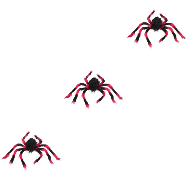 Confezione da 3 Piccoli Ragni Decorazioni Ragni Halloween Giocattoli Fuori