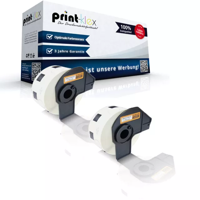 2x Kompatible Etiketten Rollen für Brother DK11218 Weiße Rolle-Drucker Pro Serie