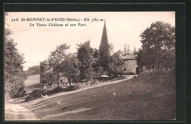 CPA St-Bonnet-le-Froid, Le Vieux Chateau et son Parc