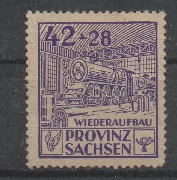 SBZ  Provinz Sachsen 89A  mit Plf. VIII  (Wiederaufbau) postfrisch