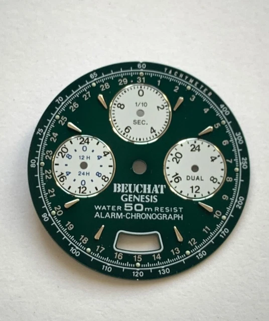 Cadran De Montre Beuchat 5ATM - 27.5mm - Neuf De Stock - Fabrication Française