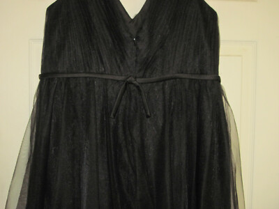 White by Vera Wang Plus Size 18  Black Gothic Lacy Cocktail Dress