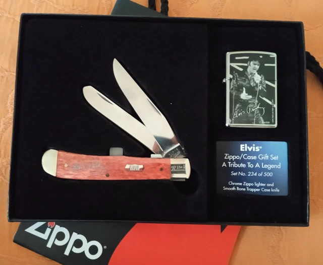 Elvis Zippo lighter & Case Knife Gift Set Limited Edition 234/500 !!!