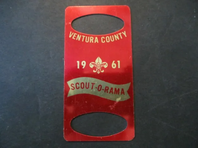 1961 Ventura County Scout-O-Rama BSA metal boy scout neckerchief slide