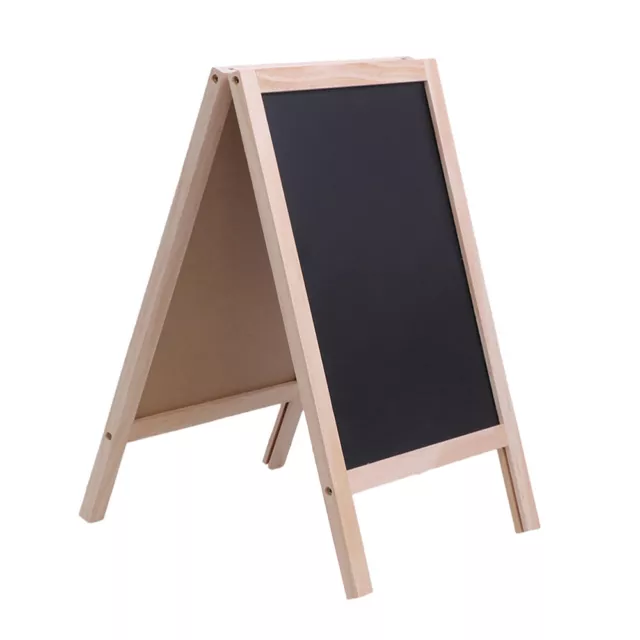 Folding A-Frame Chalkboard Easel Stand - White & Black Display