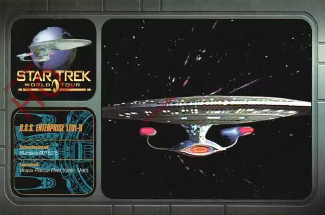 Picture Postcard; Star Trek, World Tour, Uss Enterprise-D