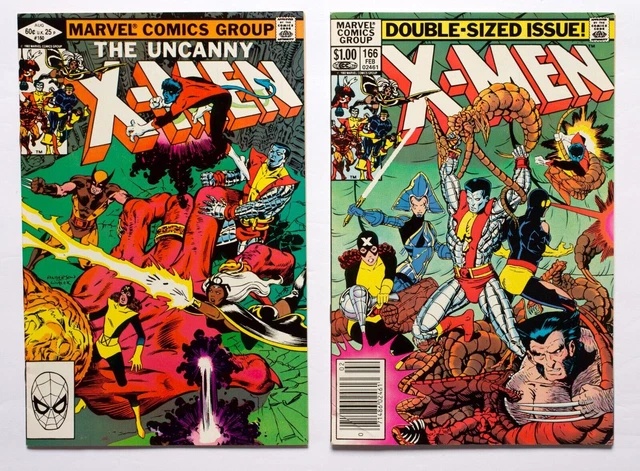 The Uncanny X-Men Comic Books Issues # 160 166 1982 Marvel Comics Lot of 2