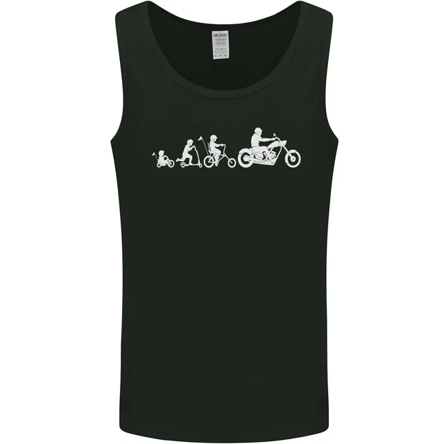Evolution Motorcycle Motorbike Biker Mens Vest Tank Top