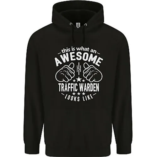 An Awesome Traffic Warden Looks Like Mens 80% Cotton Hoodie