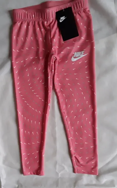 NIKE Pink Swoosh logo print Leggings Age 5- 6 years Brand New With Tags