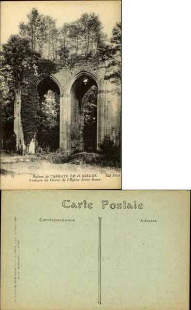 Ruines de l'Abbaye de Jumieges France Vestiges du Choeur de l'Eglise Notre Dame