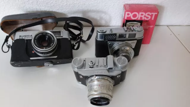 Konvolut Analoger Kameras Rangefinder Altix Kodak Konica Belichtungsmesser