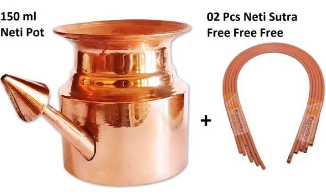 Copper Jal Lota Neti Pot Helpful in Sinus for Nasal Cleansing Yoga & Ayurveda