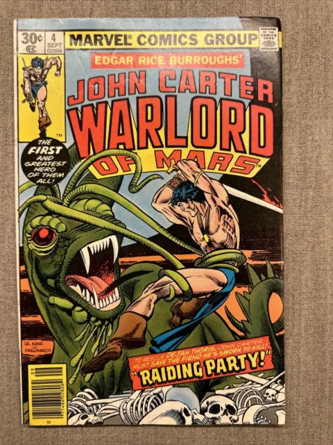 Marvel Comics Edgar Rice Burrough's John Carter Warlord of Mars No. 4 Sept 1977