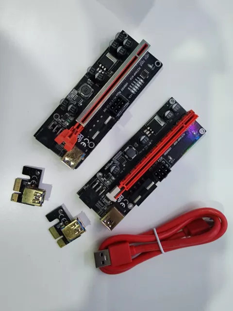 GPU MINING RISER VER 009s PCI-E Express 1 to 16x Extender Riser Card Adapter